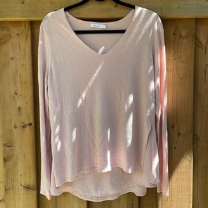 Reitmans pink long-sleeve top size large